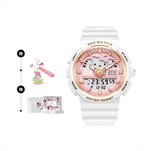 商品配色： 【代写卡片】凯蒂猫-白粉色+三丽鸥礼盒