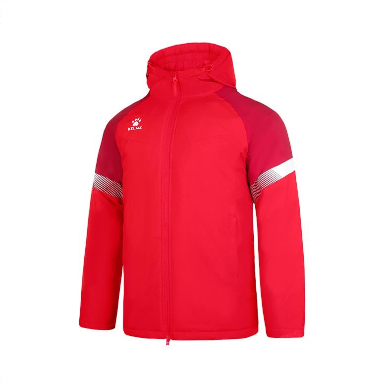 商品配色：KELME 2021AW短款连帽防风棉服 8161MF1002 红色