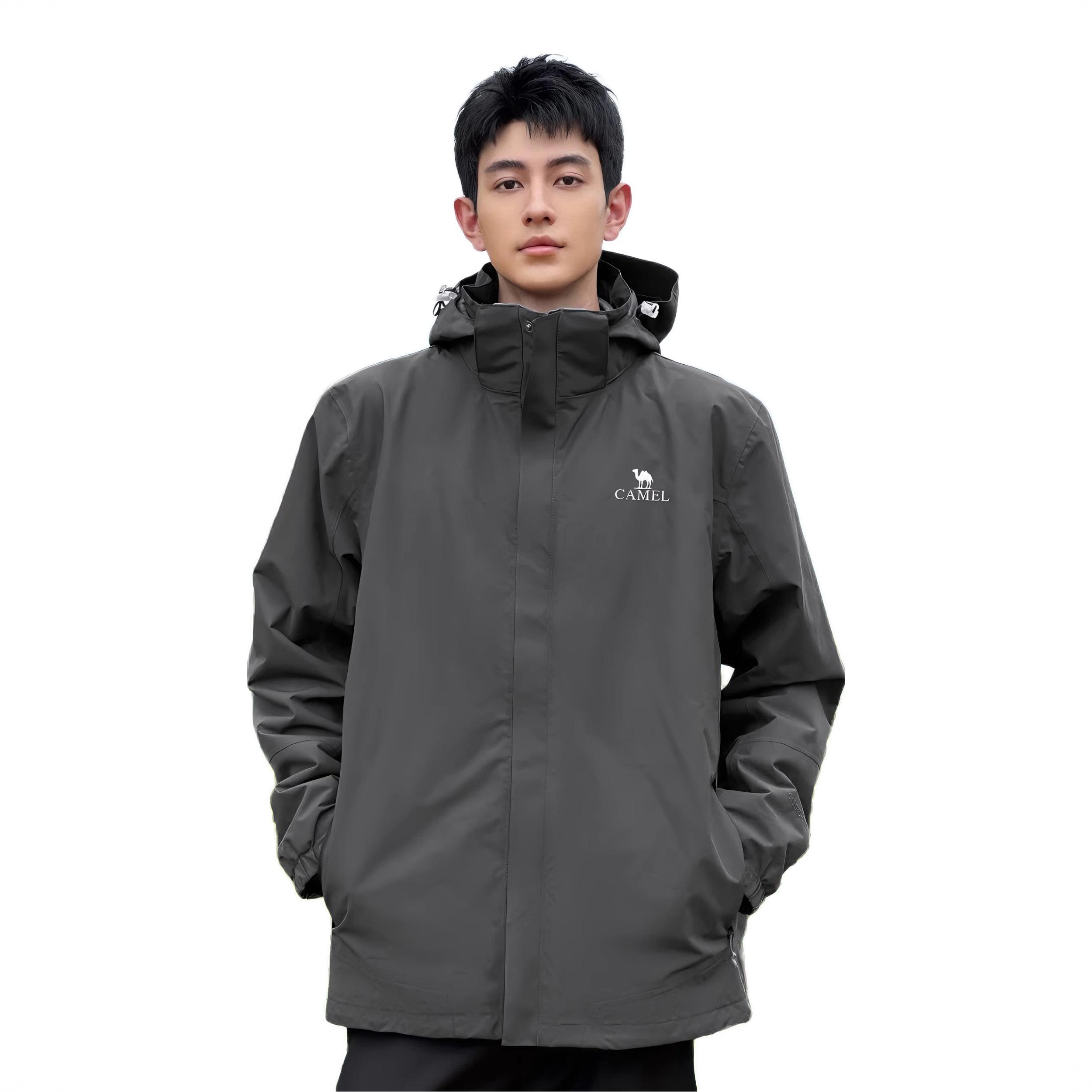 商品配色： 三合一抓绒内胆/墨灰/男款