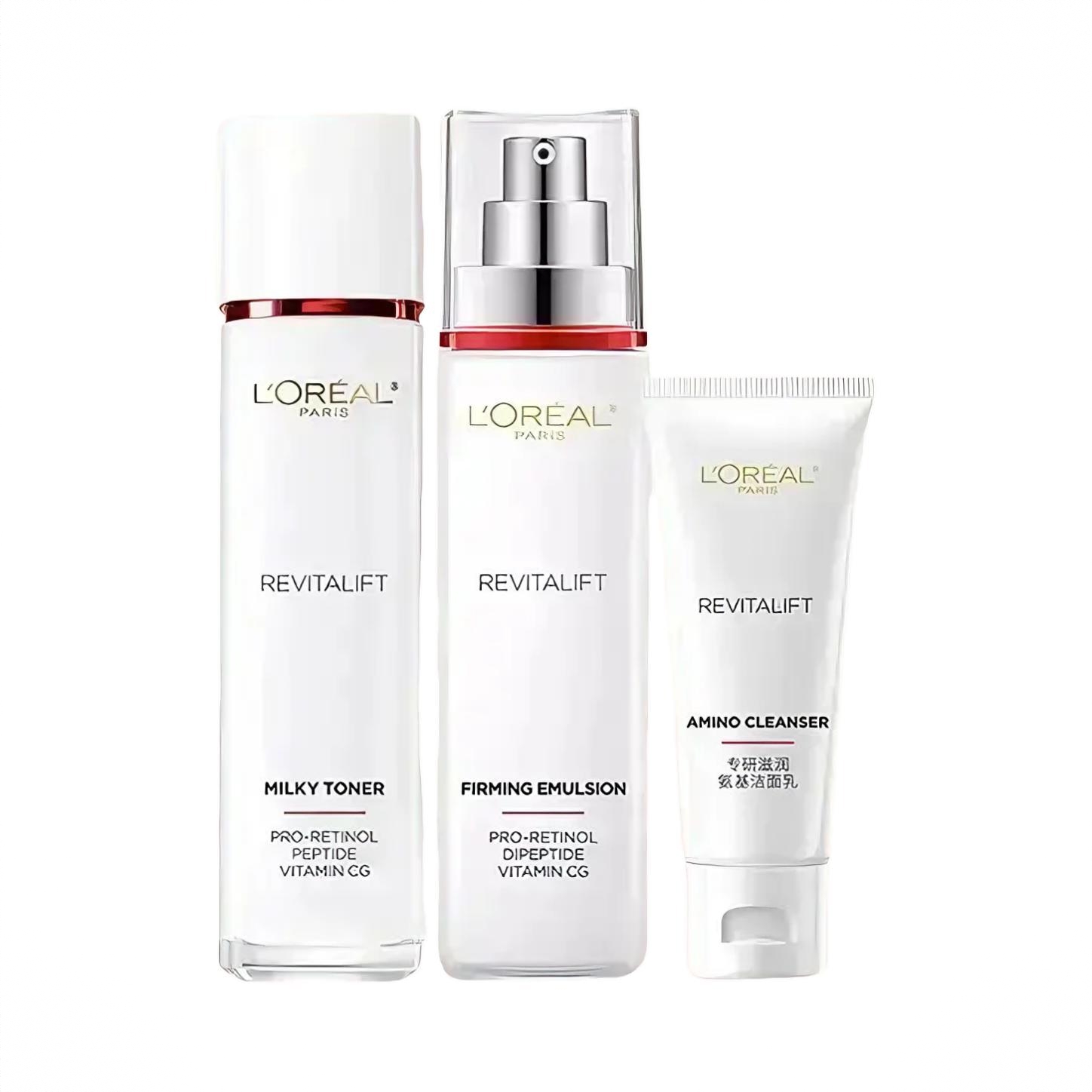 商品配色： 柔肤水130ml+乳液110ml+洁面30ml