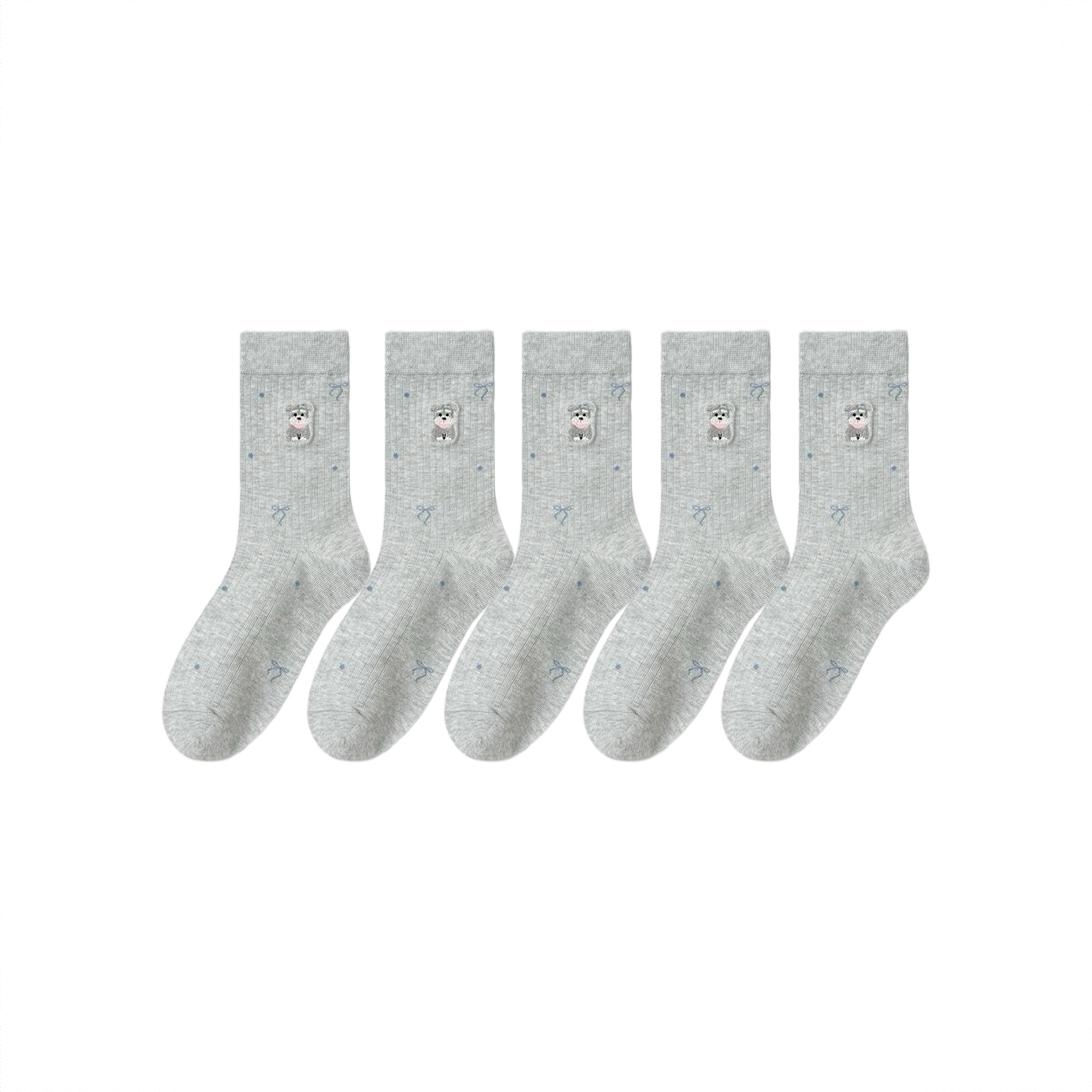 商品配色： 浅灰色 5双