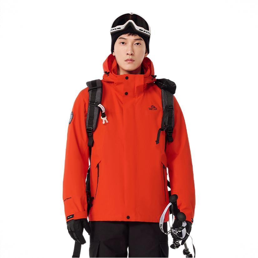 商品配色： 男款/岩浆红/抓绒两件套