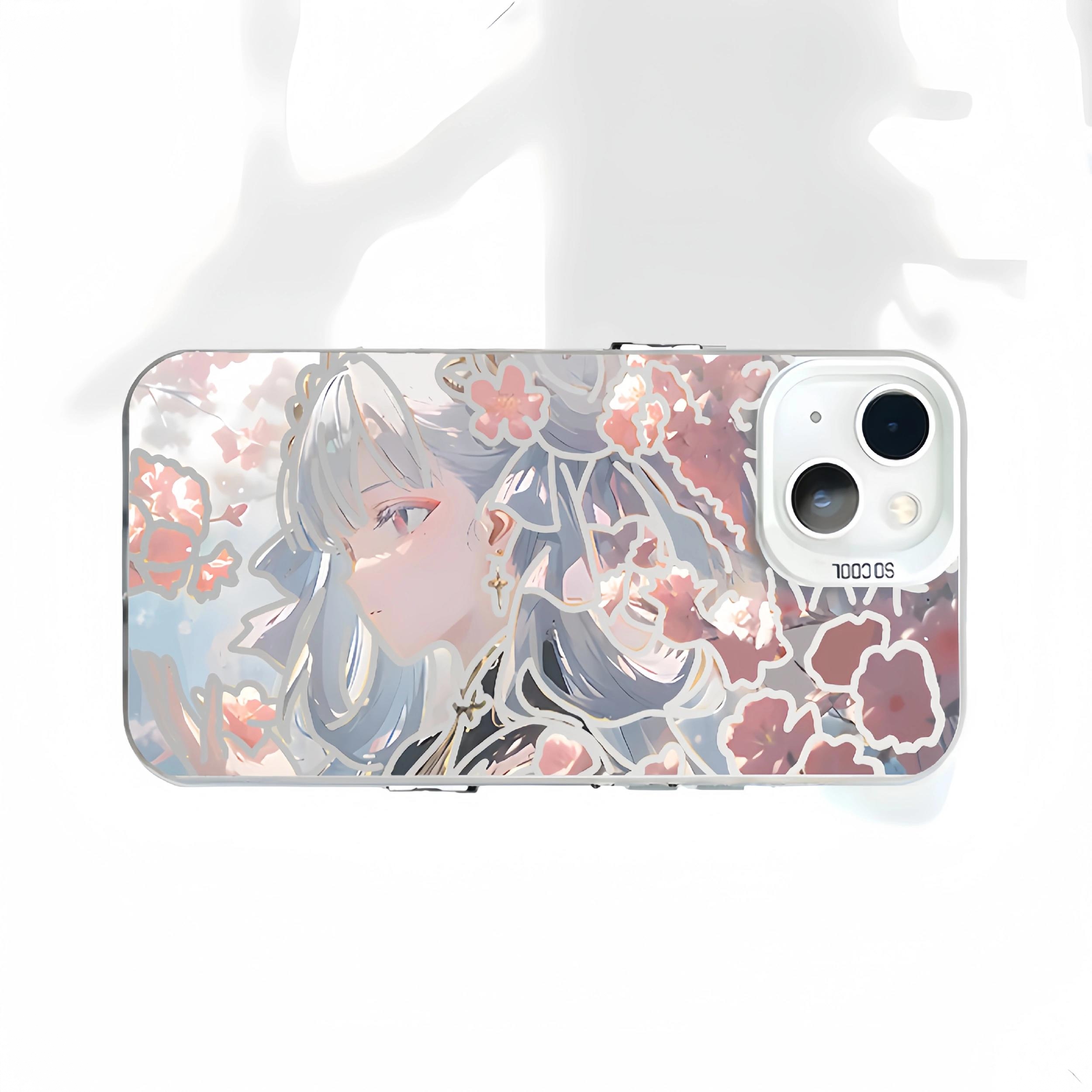 商品配色： 【彩银透银】★桃夭今汐★送钢化膜