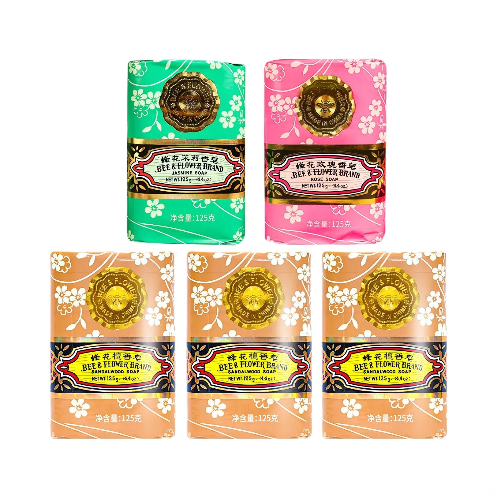 商品配色： 檀香125g*3块+茉莉125g+玫瑰125g