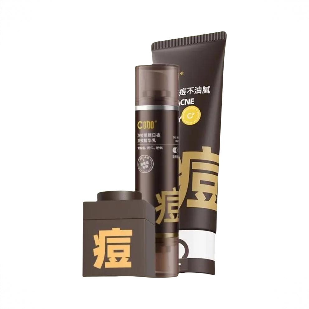 商品配色： 洁面100g+精华24g+祛痘小罐膜5g
