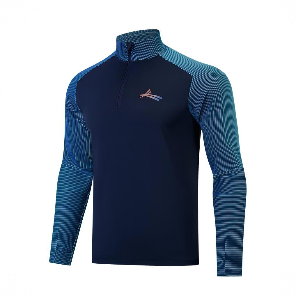 商品配色： 炫彩蓝/半拉链