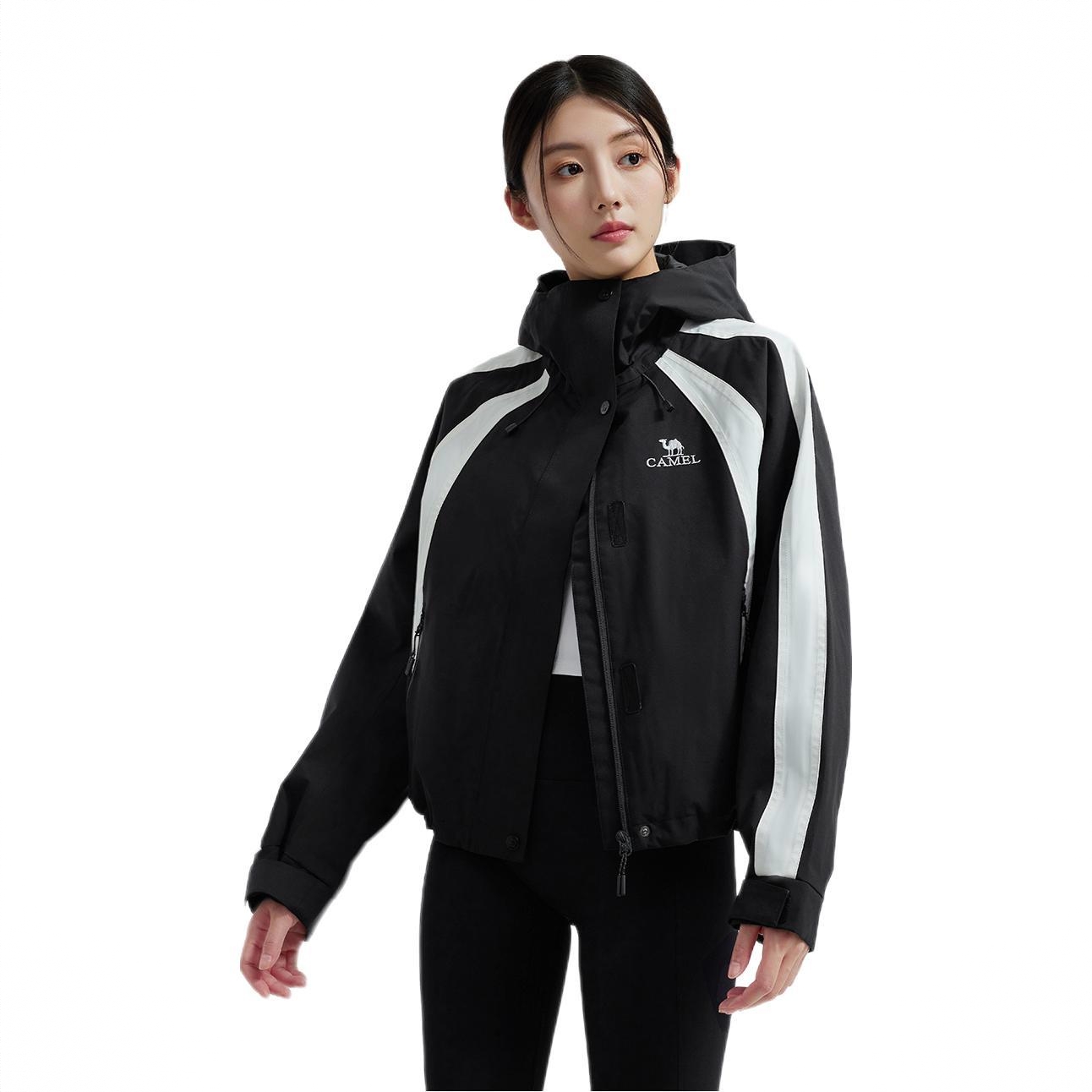 商品配色： 幻影黑/暖白 女款（三合一两件套）