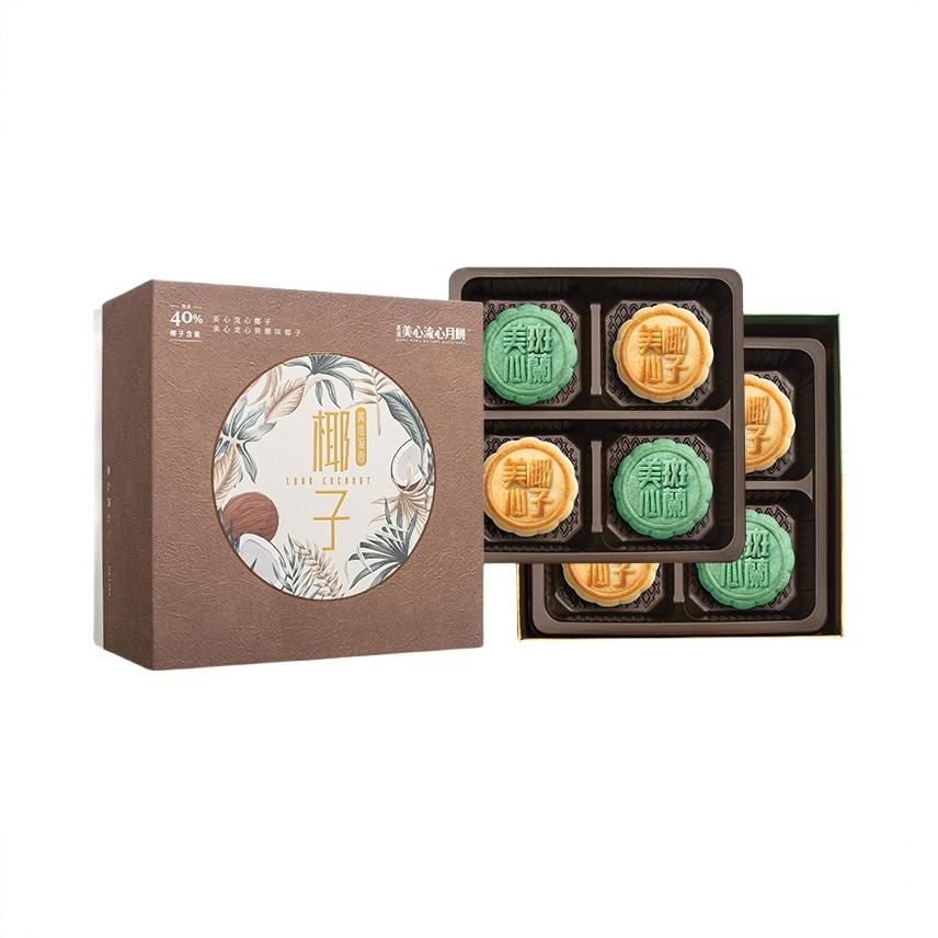 商品配色： 椰子流心月饼/360g