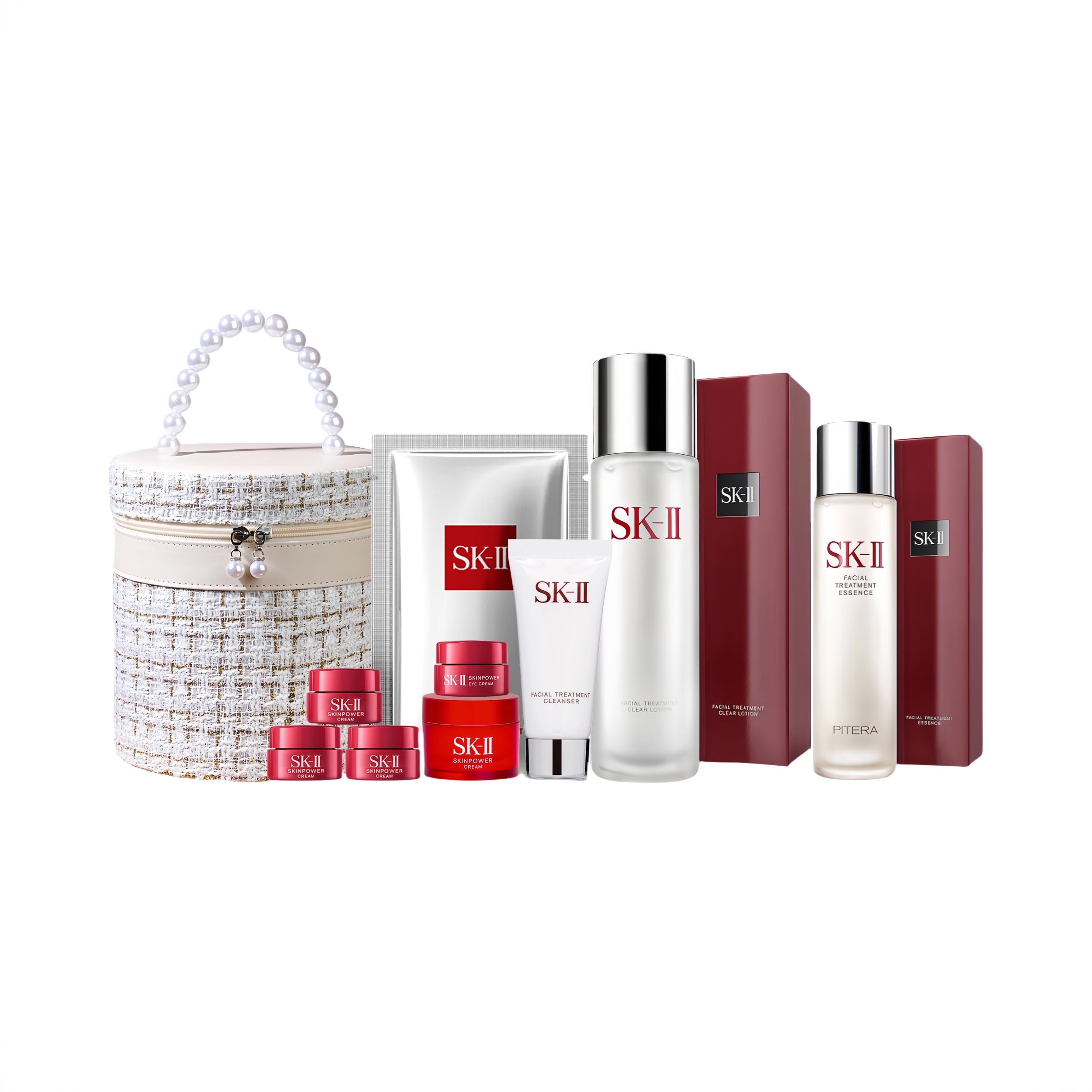 商品配色： 神仙水75ml+清莹露230ml+面霜15g+面霜25*3+眼霜2.5g+洁面20g+前男友面膜1片