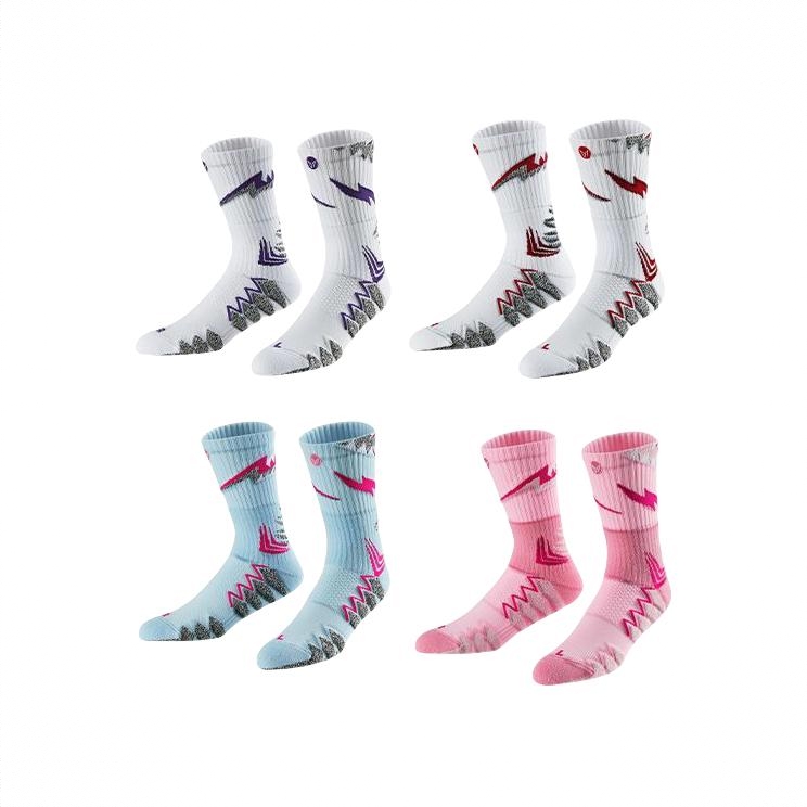 商品配色： 1狂鲨粉1狂鲨蓝1狂鲨白蓝1狂鲨白红 4双