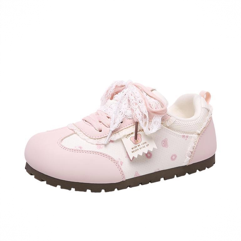 商品配色： 蕾丝鞋带/女款/粉色