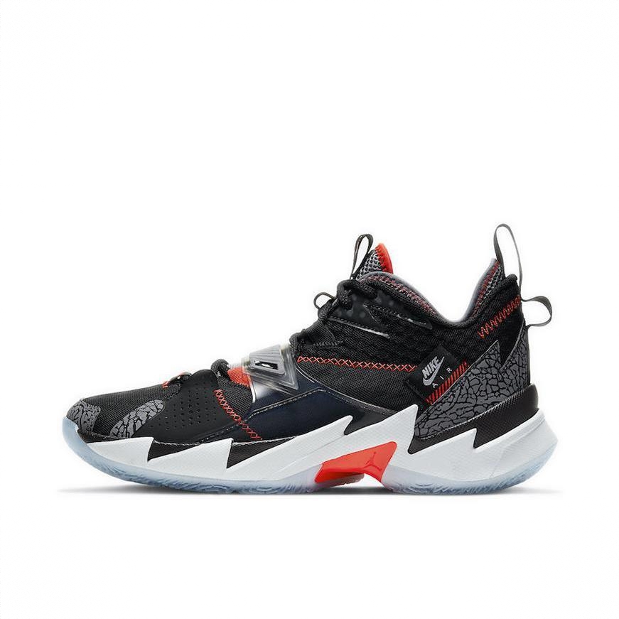 商品配色：Black Cement 黑白红/爆裂纹