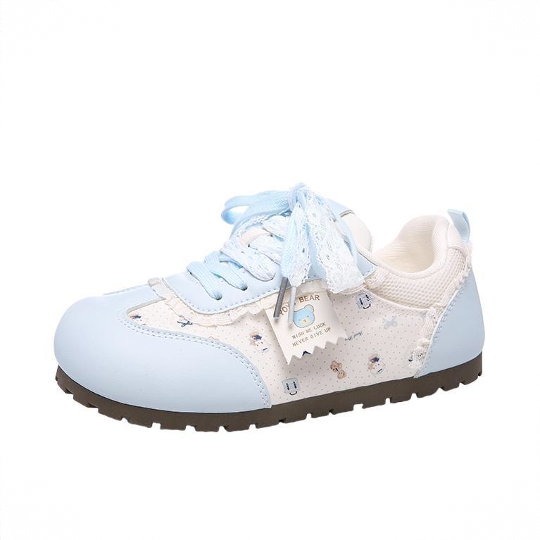 商品配色： 蕾丝鞋带/女款/浅兰色