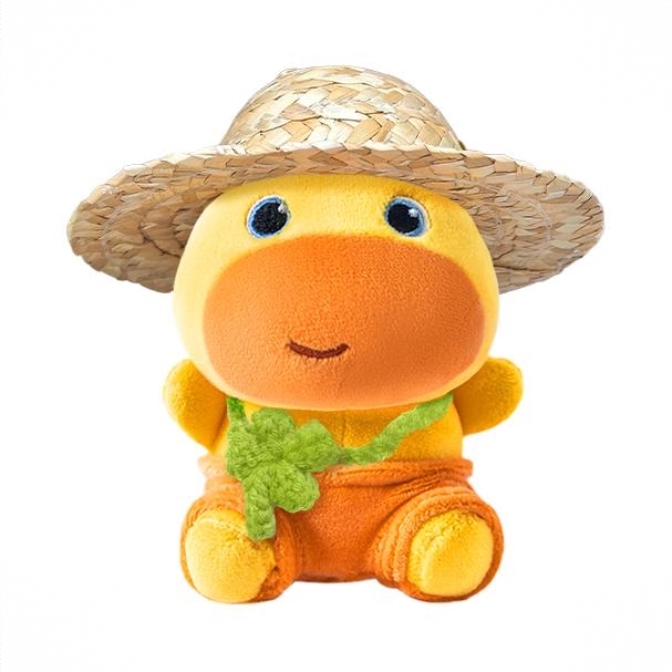 商品配色： 坐姿墩墩噜噜-草帽四叶草斜挎