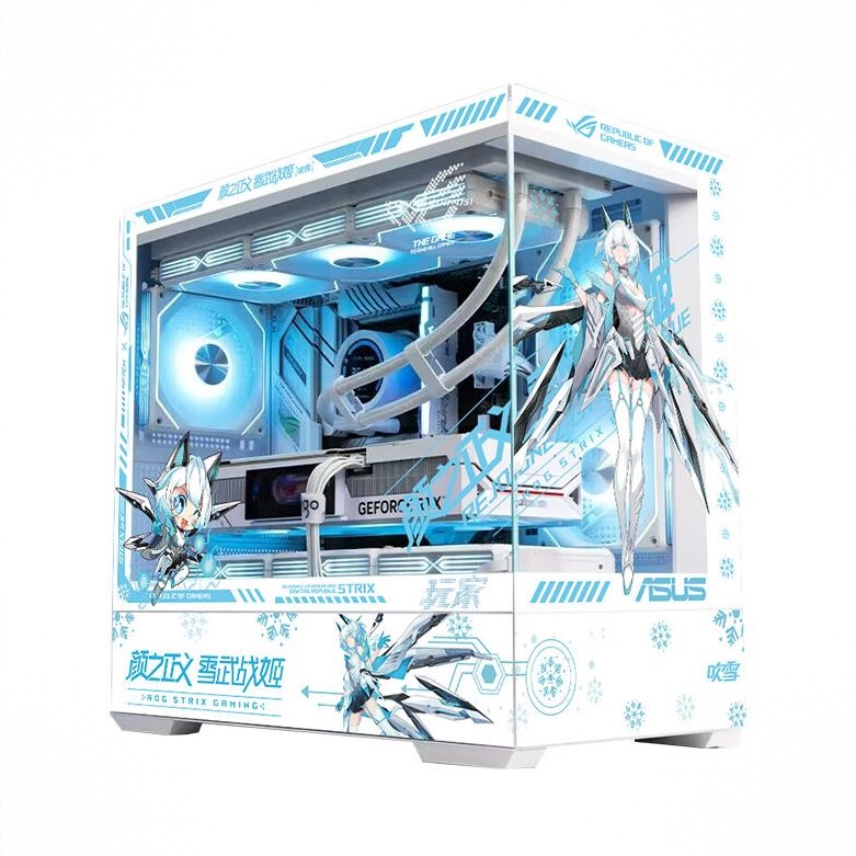 商品配色： 5060 天选+B850M AYW WIFI +32G DDR5+1TB+ 彗星吹雪姬主题机箱