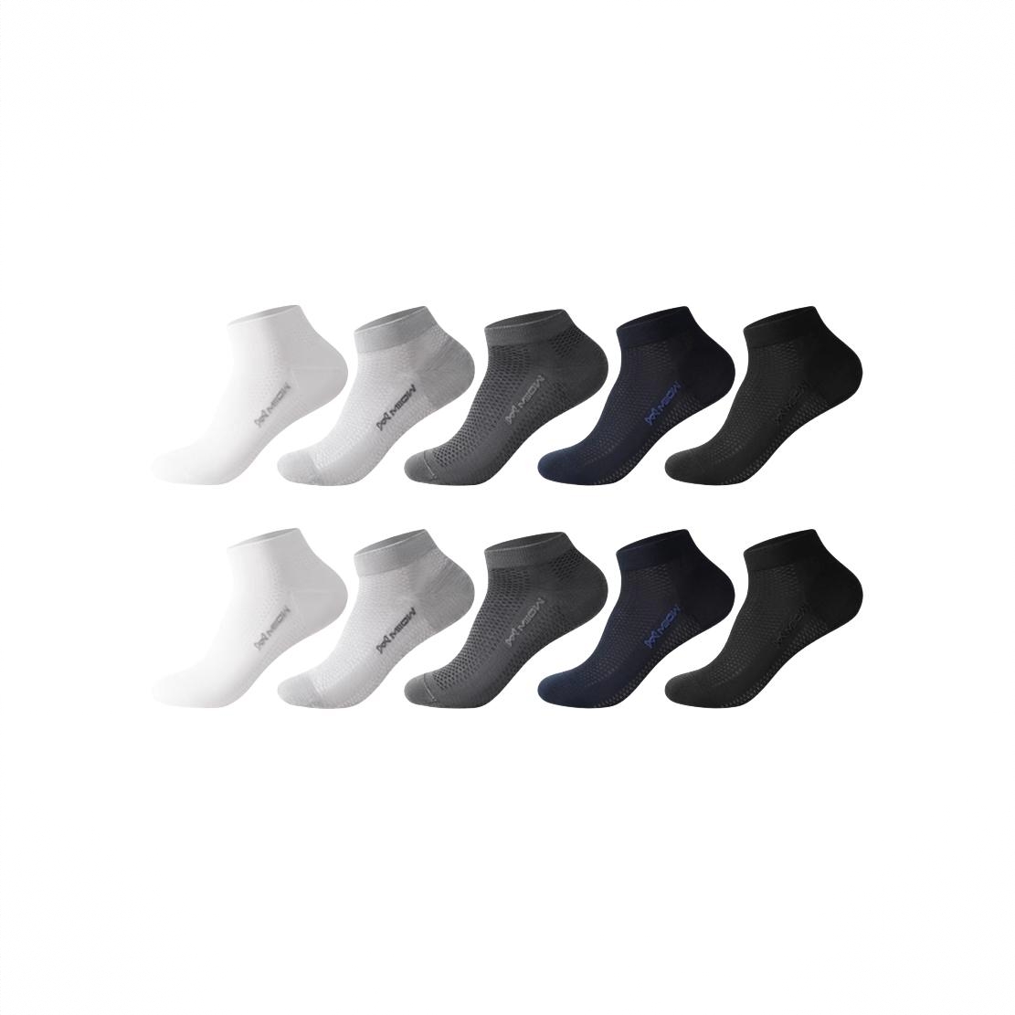 商品配色： 2白2浅灰2深灰2藏青2黑 10双