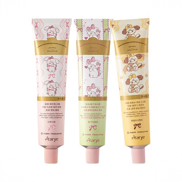 商品配色： 白桃与绒60g+栀子与桃桃60g+黑檀木与雪松60g