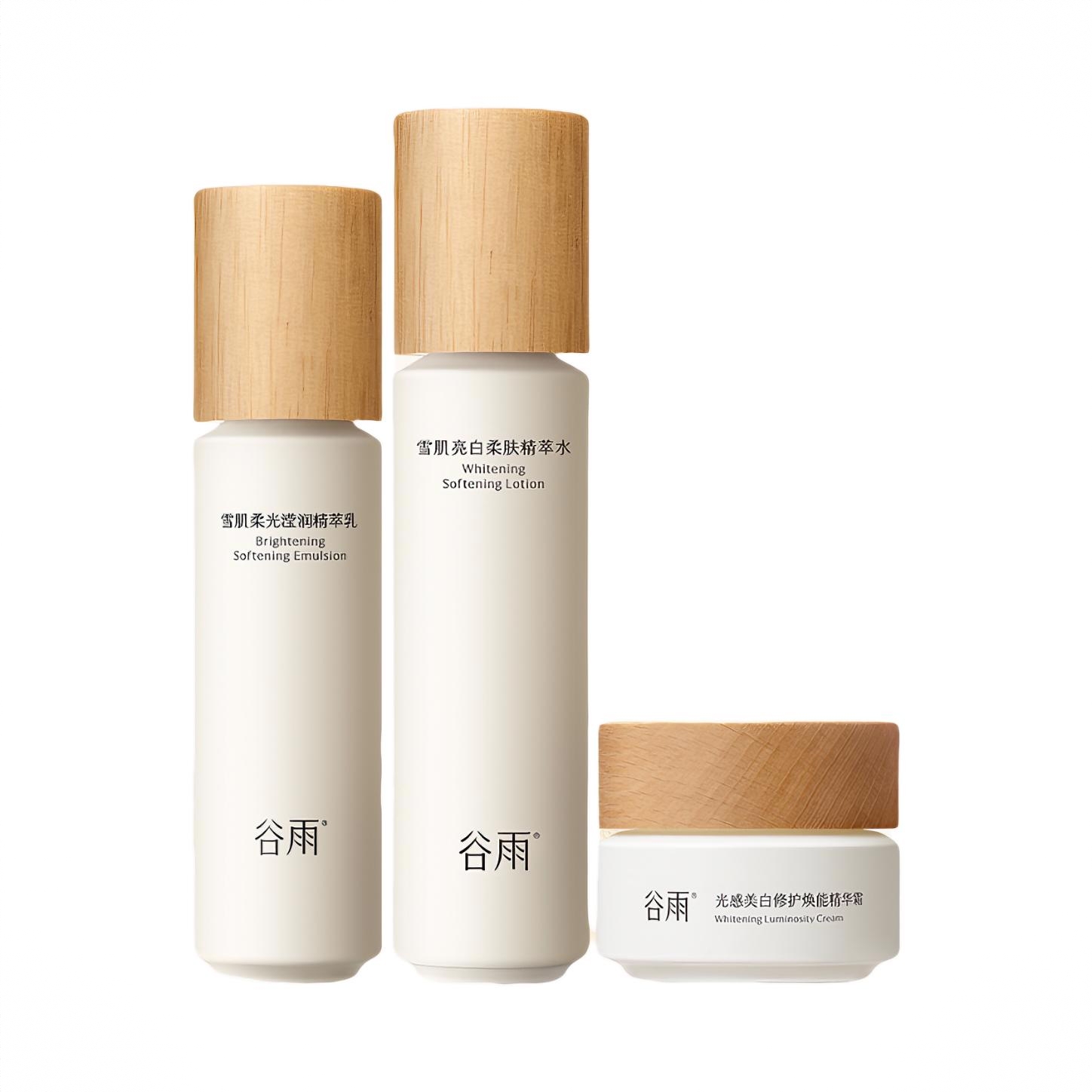 商品配色： 【第三代】亮白水150ml+【第三代】柔光乳100ml+霜30g