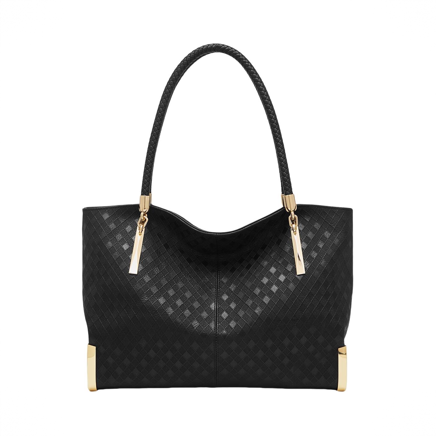 商品配色： 压纹菱格黑色