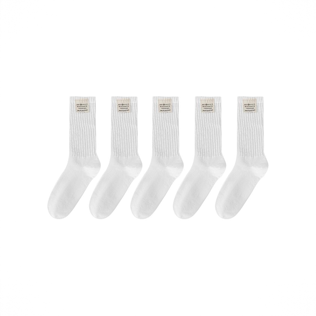 商品配色： 布标白 5双