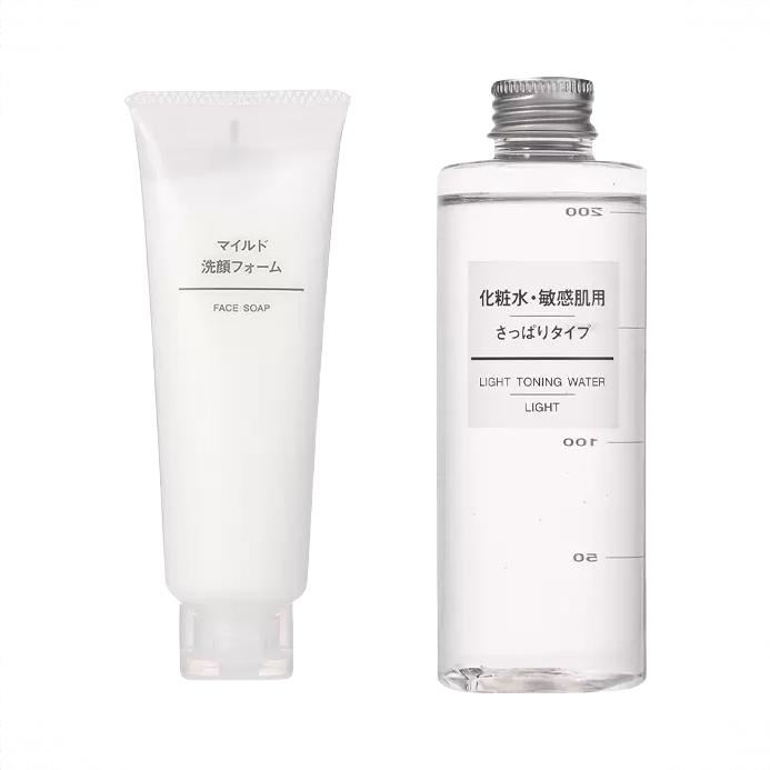 商品配色： 洁面120g+清爽水200ml