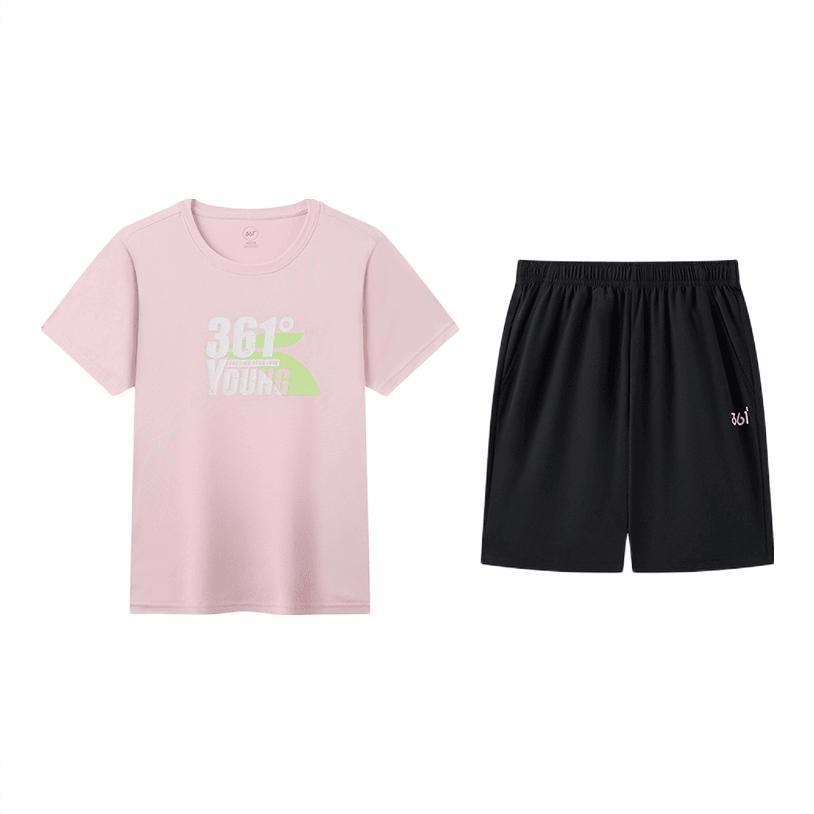 商品配色： 上装粉+下装黑