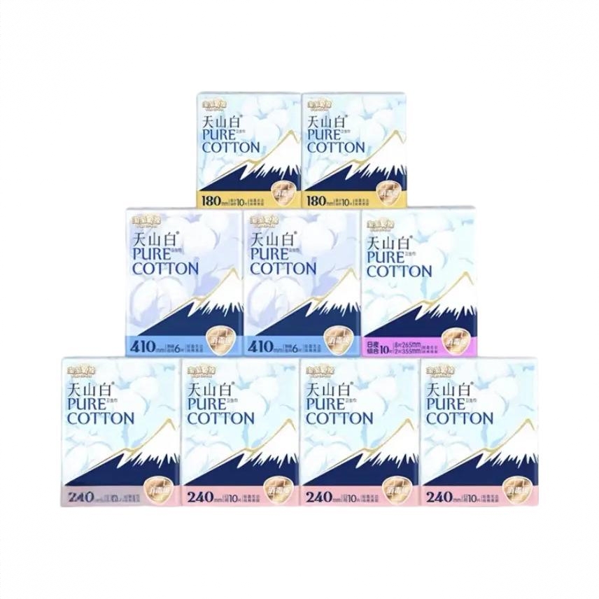商品配色： 【82片】日用240mm/10片*4包+熟睡夜用410mm/6片*3包+日夜组合（265mm/8片+355mm/2片）+迷你巾180mm/10片*2包