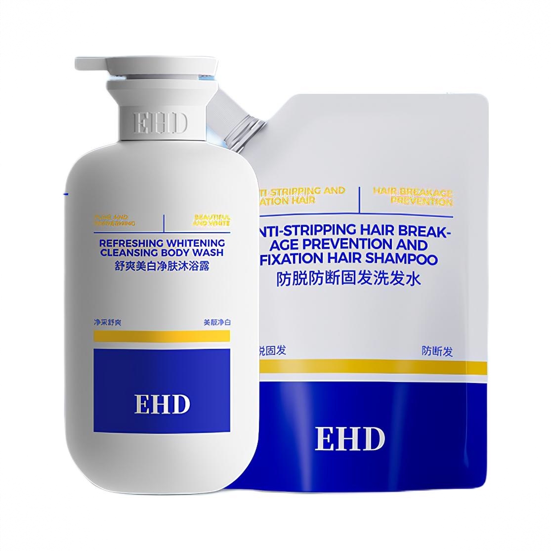 商品配色： 美白沐浴露500ml+防脱洗发水100ml