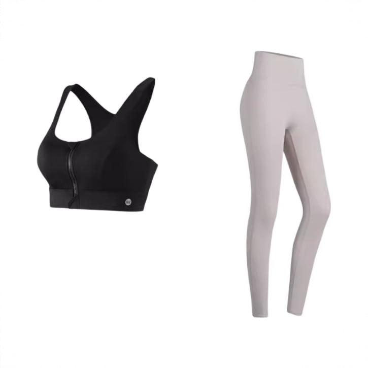 商品配色： 上装黑+下装灰杏