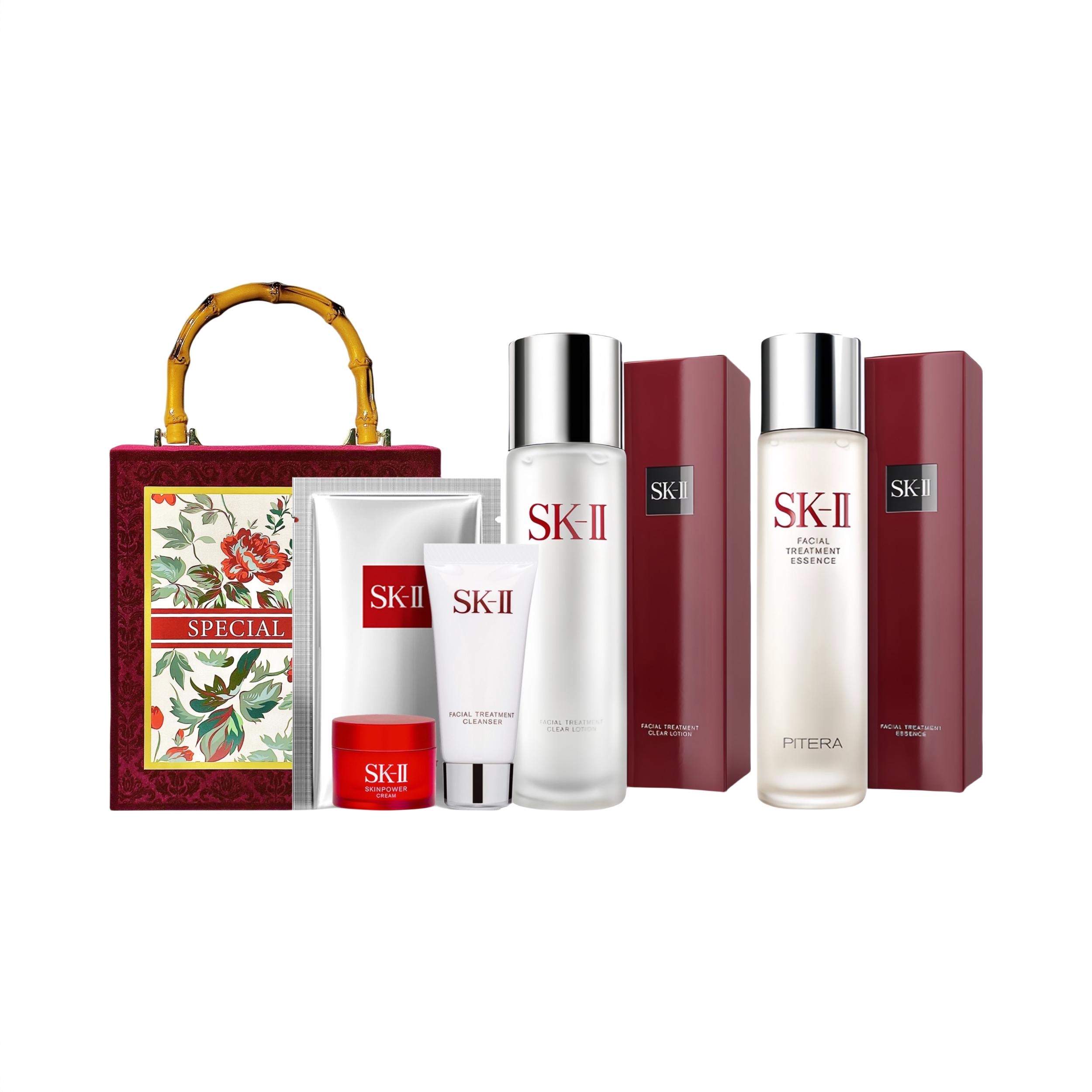 商品配色： 清莹露230ml+神仙水230ml+大红瓶面霜15g+洁面20g+前男友面膜1片