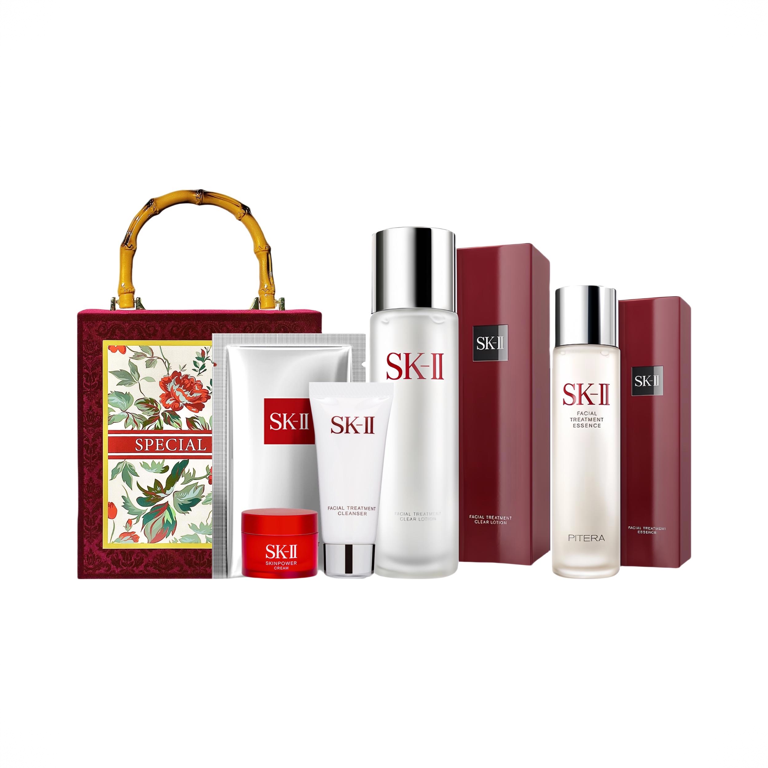 商品配色： 清莹露230ml+神仙水75ml+大红瓶面霜15g+洁面20g+前男友面膜1片