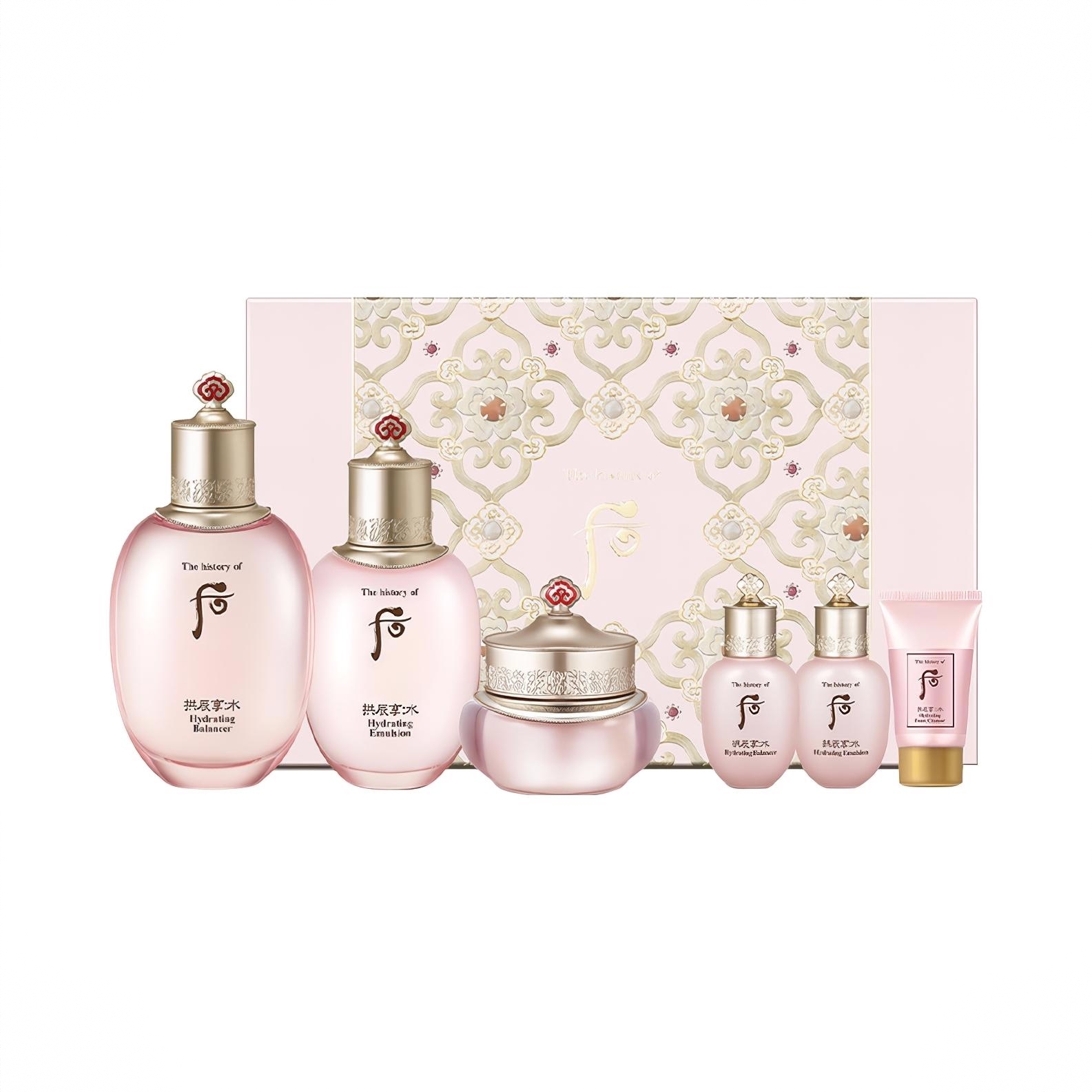 商品配色： 水（150ml+20ml）+乳（110ml+20ml）+面霜30ml+洁面13ml