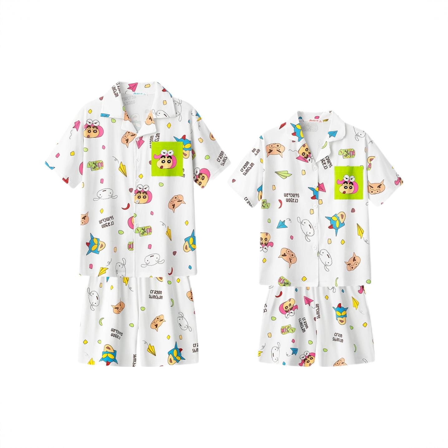 商品配色： 男款短袖+女款短袖/白