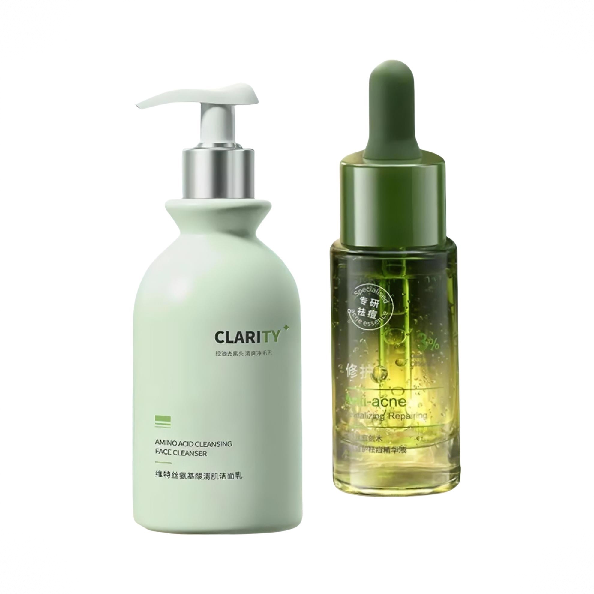 商品配色： 氨基酸洁面乳300ml+愈创木精华液30ml