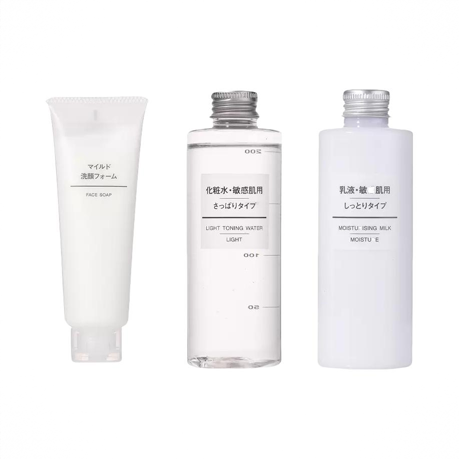 商品配色： 洁面120g+清爽水200ml+滋润乳200ml