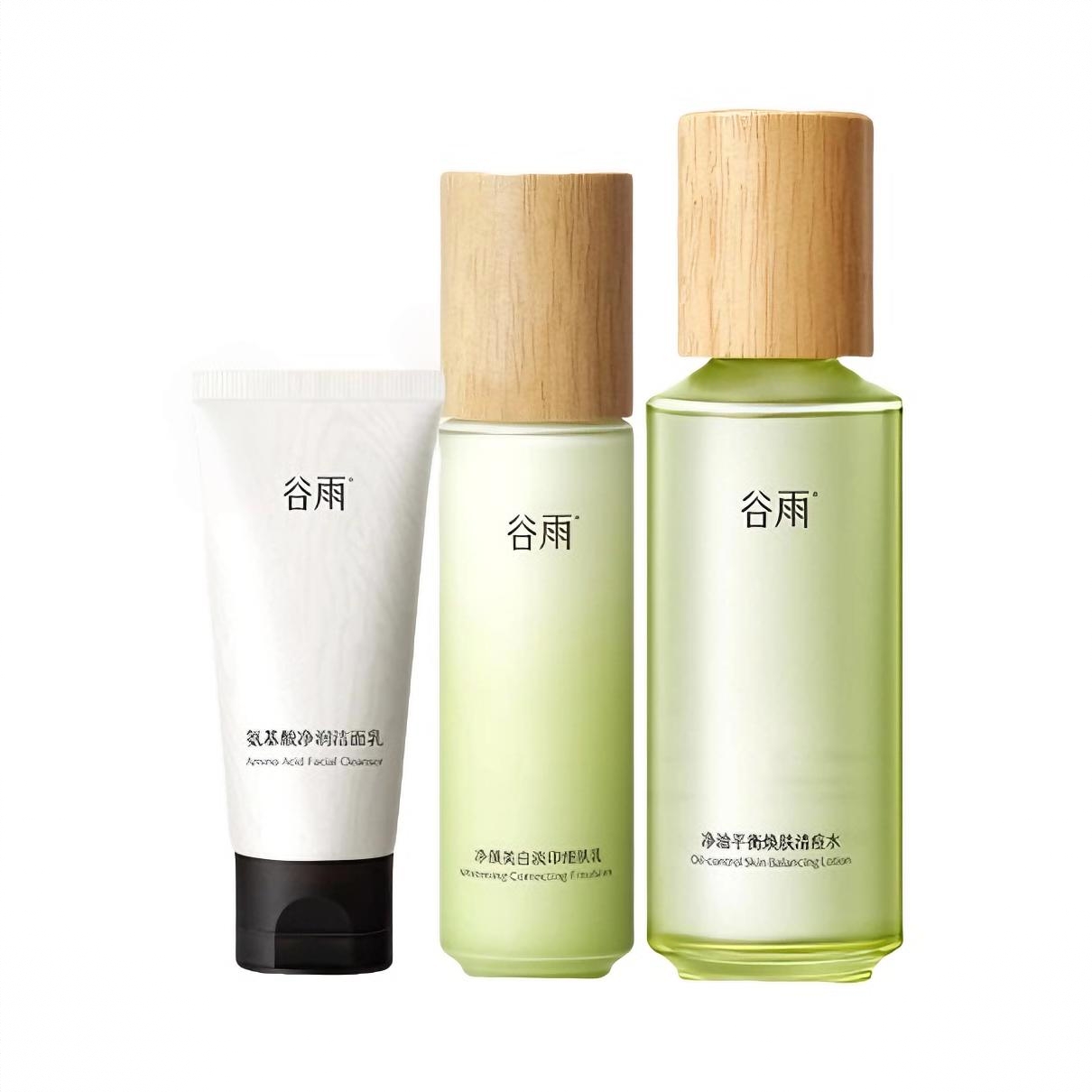 商品配色： 磨皮水200ml+淡印乳100ml+氨基酸洁面60g