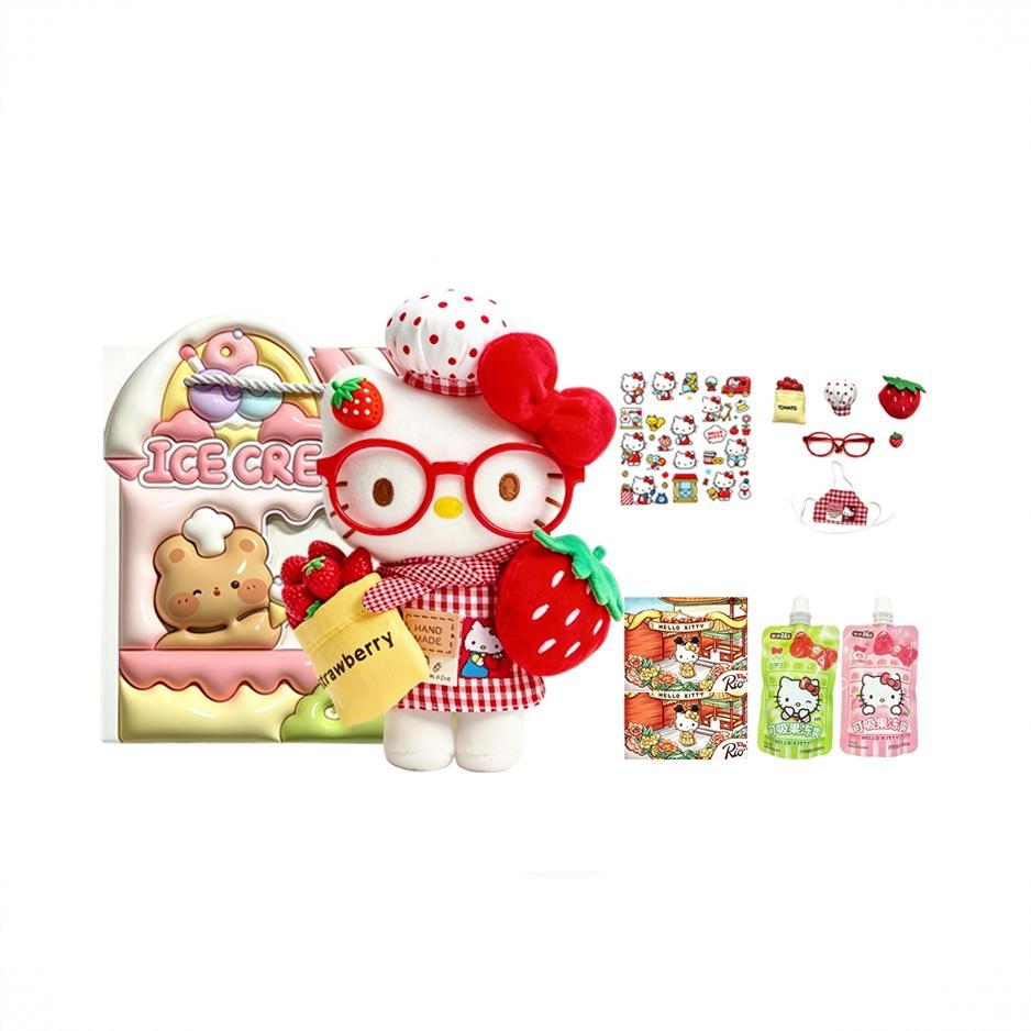 商品配色： 草莓甜厨Kitty+糖果礼盒