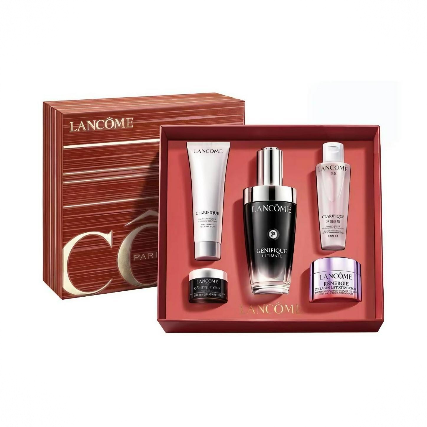 商品配色： 水50ml+面霜15ml+精华50ml+眼霜5ml+洁面50ml