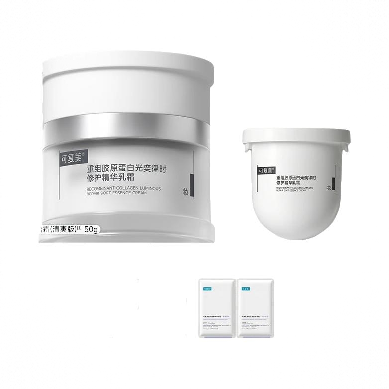 商品配色： 【清爽版】面霜50g+【清爽版替换装】面霜50g+水润贴25g*2片