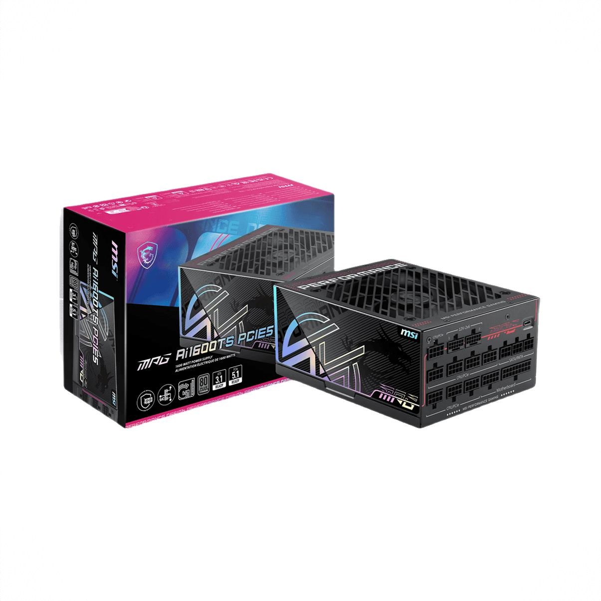 商品配色： MPG Ai1600TS PCIE5月神（黑色1600W）