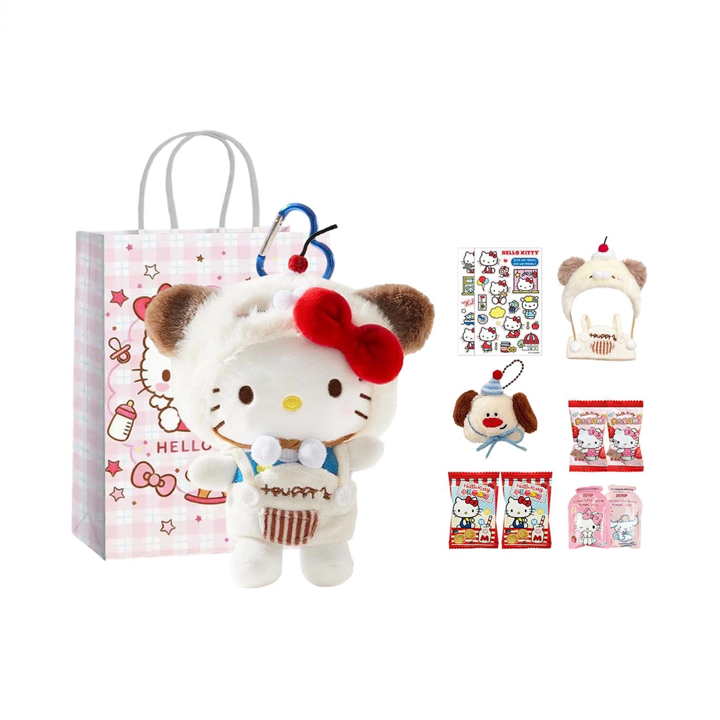 商品配色： 【奶萌限定】奶狗下午茶kitty+糖果组合+小狗挂件