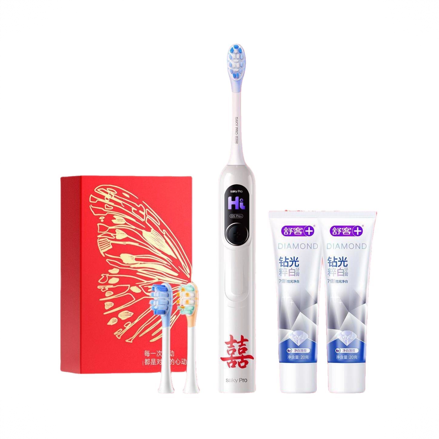 商品配色： 白色 钻光粹白牙膏20g*2【新婚礼盒】