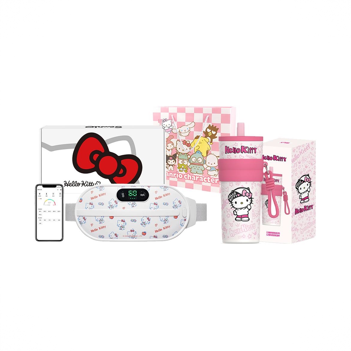 商品配色： 白红 Hello Kitty甜酷水杯礼盒