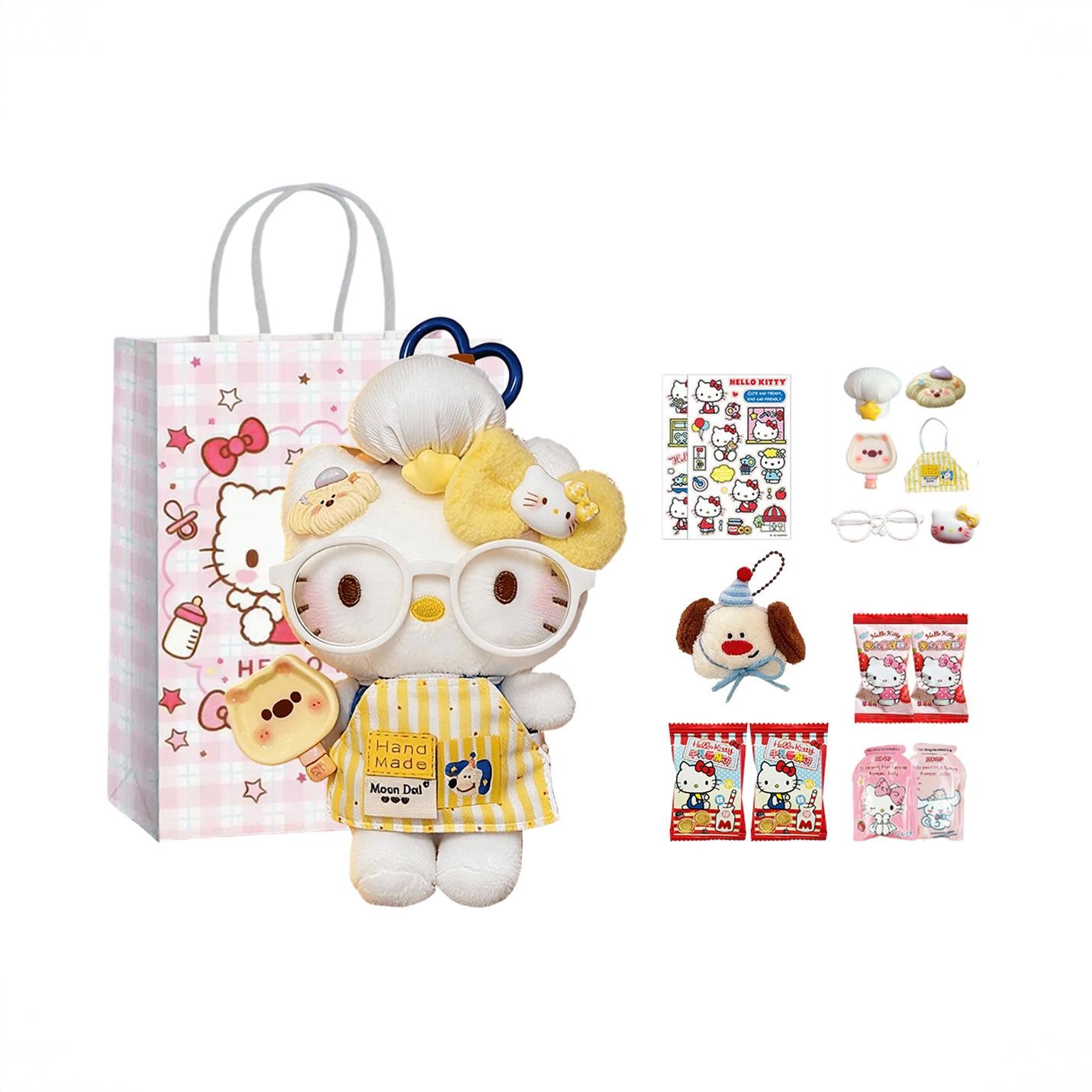 商品配色： 【浪漫私语】奶黄包小厨师kitty+糖果组合+小狗挂件