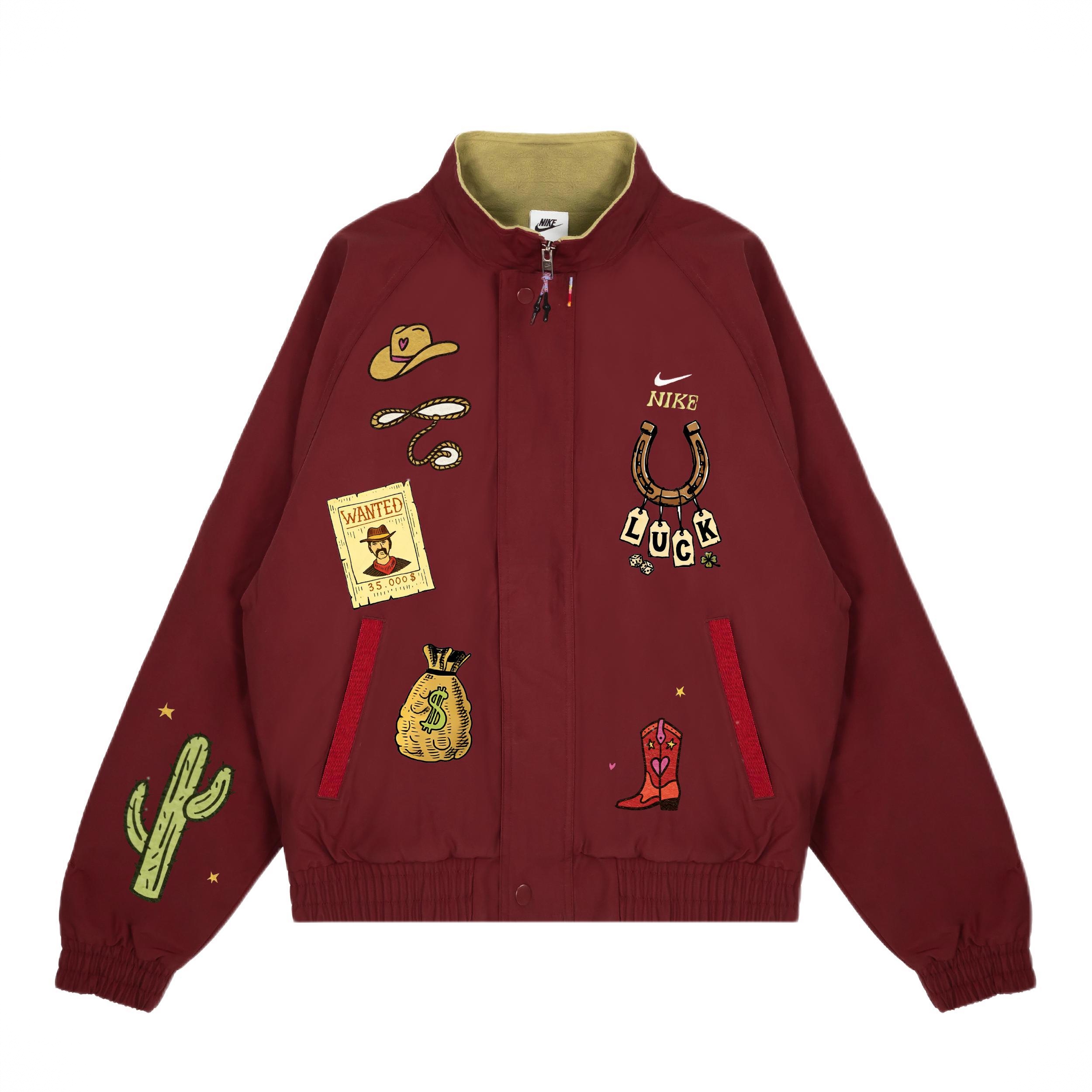 商品配色： 定制/暗队红/牛仔风情