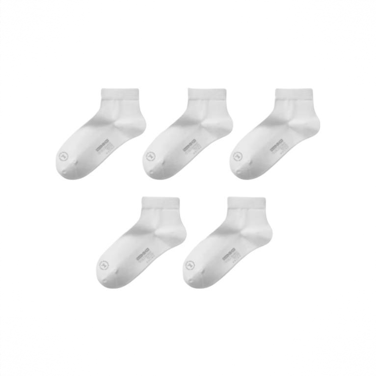 商品配色： 【短筒】乳白 5双