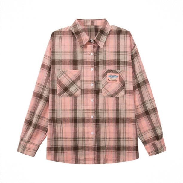 商品配色： 粉格子 