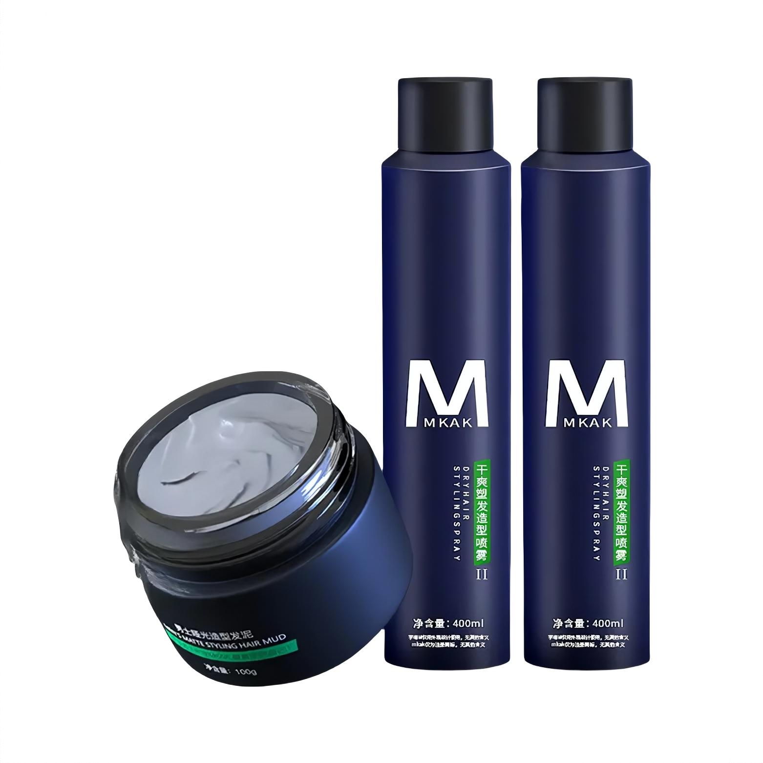 商品配色： 发泥100g+定型喷雾400ml*2瓶