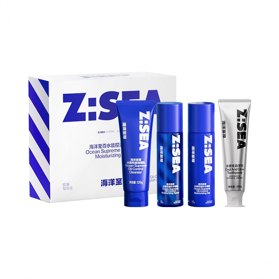 商品配色： 洁面120g+爽肤水100ml+凝露100ml+炫白牙膏100g