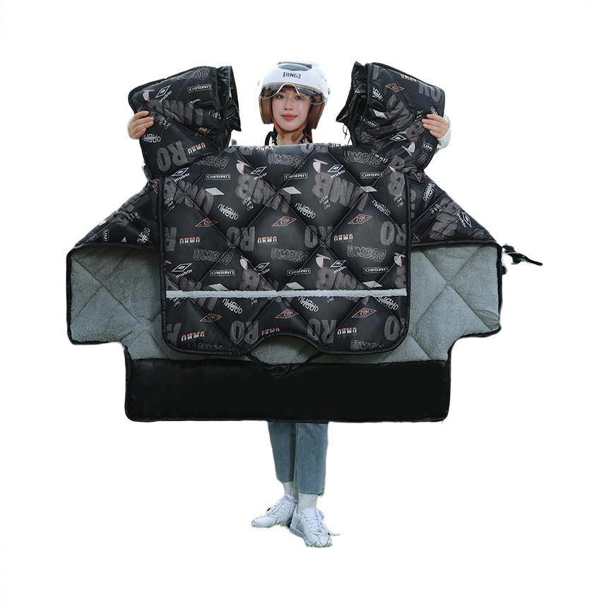 商品配色： 冬款黑色字母+双防风把套+反光条